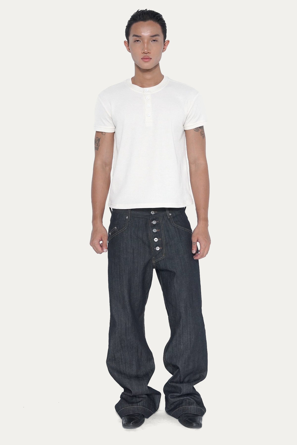 CINCH 1.0 BOOTCUT JEANS | BLUE BLACK SLUB