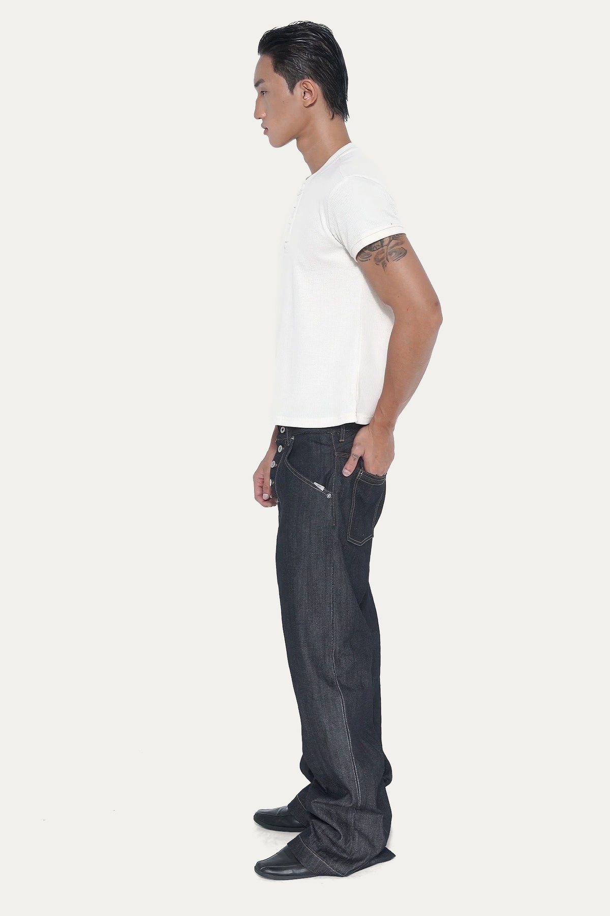 CINCH 1.0 BOOTCUT JEANS | BLUE BLACK SLUB