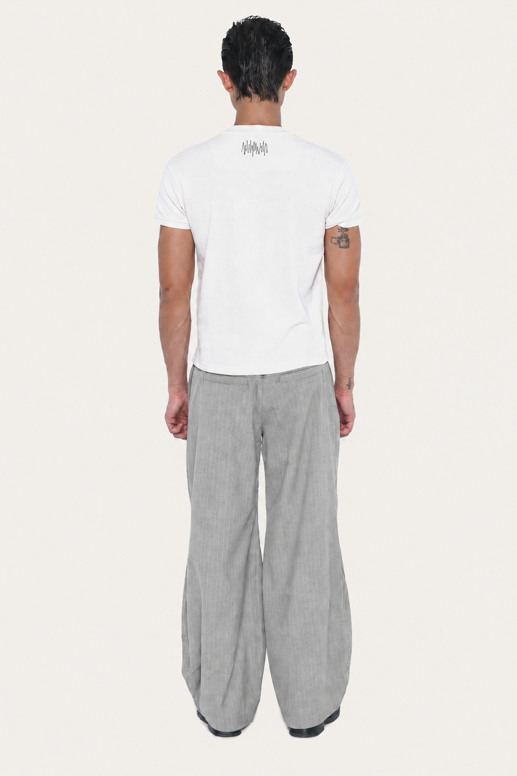 VAREL DOUBLE - PLEAT TROUSER | CHARCOAL
