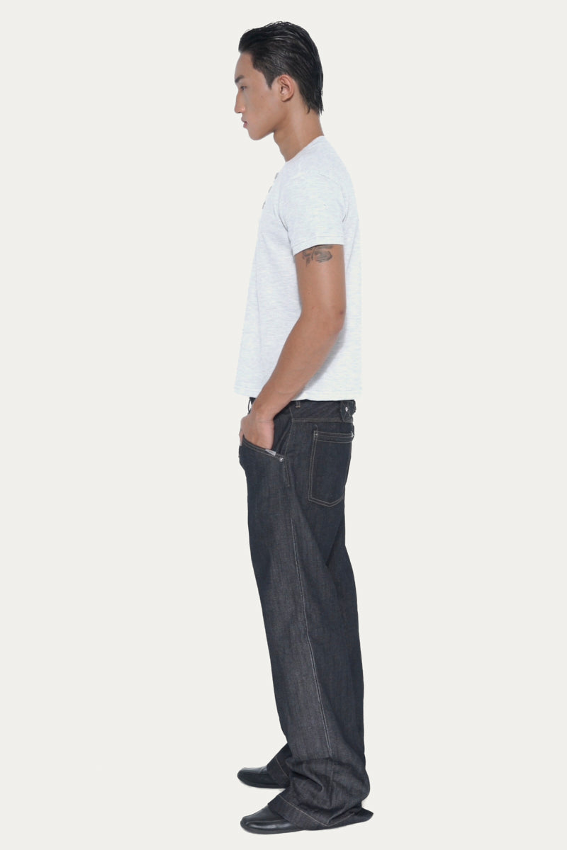HENLEY 1.0 SHORT - SLEEVE | LIGHT GREY MARL
