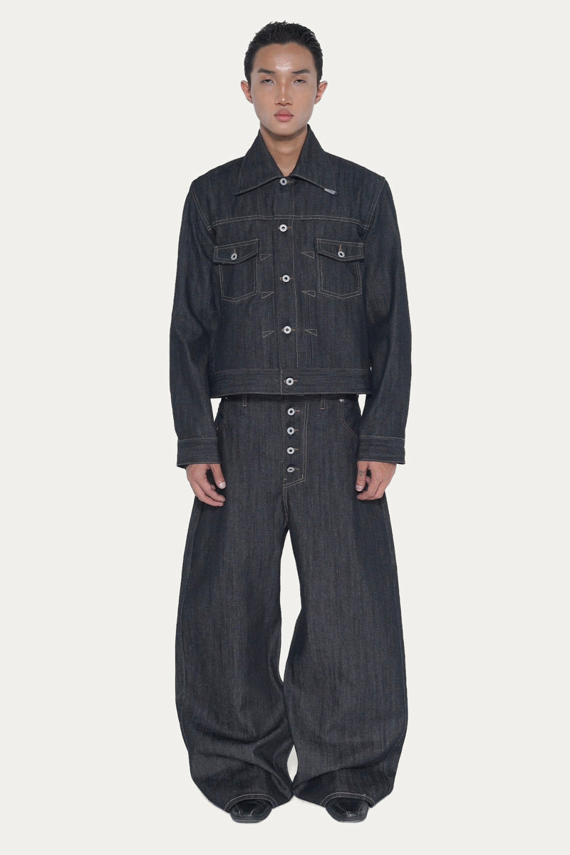 TYPE II 1.0 DENIM JACKET | BLUE BLACK SLUB