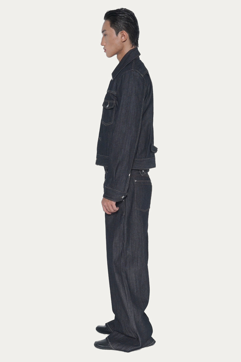 TYPE II 1.0 DENIM JACKET | BLUE BLACK SLUB