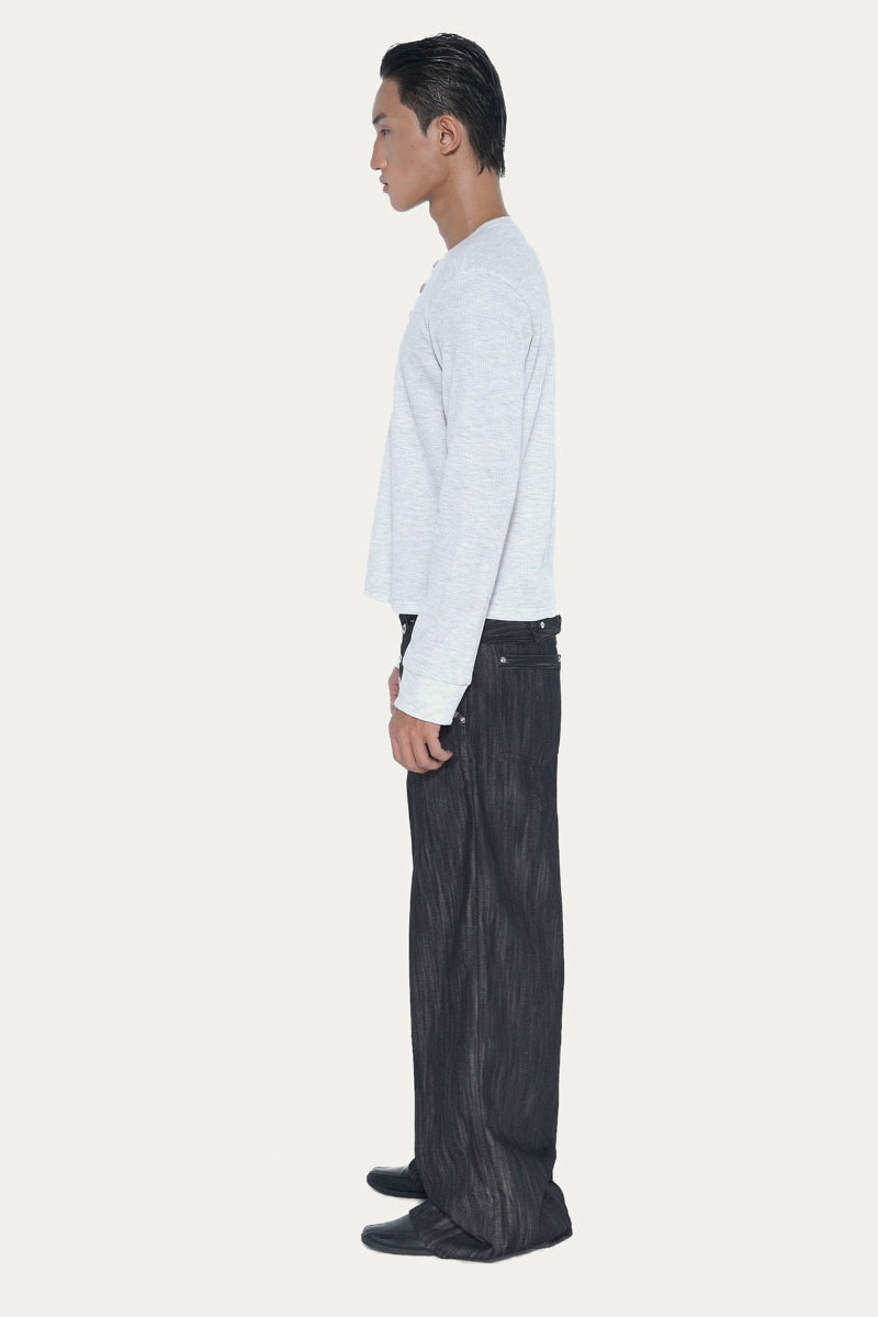 HENLEY 1.0 LONG-SLEEVE | LIGHT GREY MARL