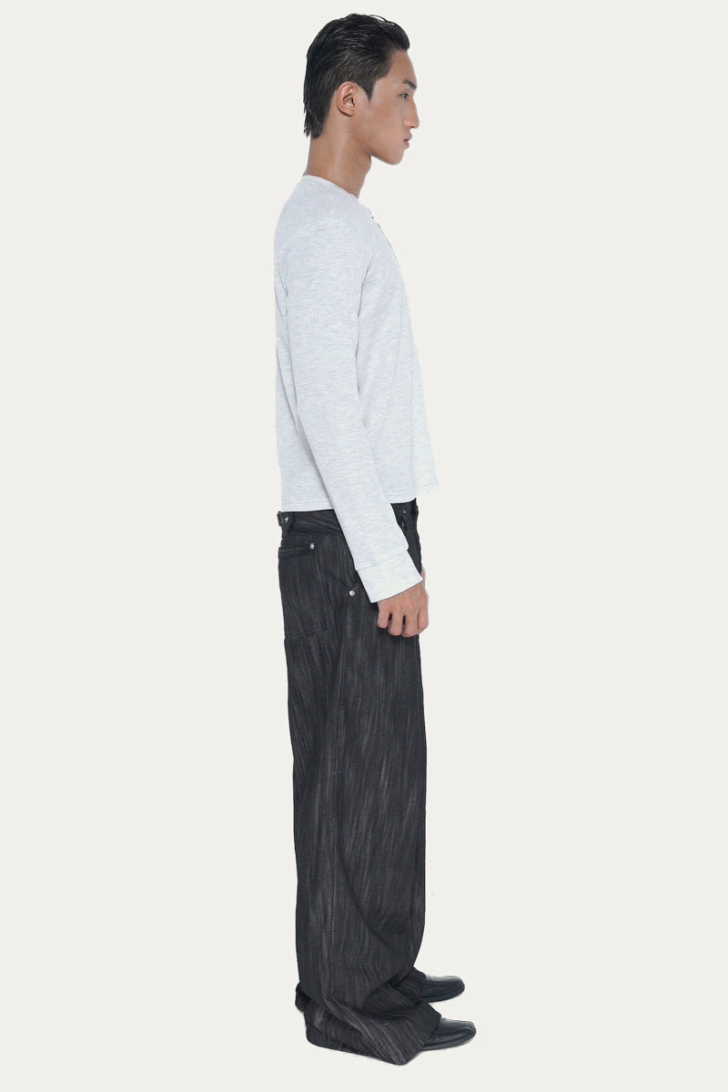 HENLEY 1.0 LONG-SLEEVE | LIGHT GREY MARL