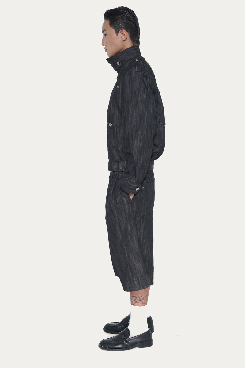TRUCKER 1.0 JACKET | BLACK SLUB