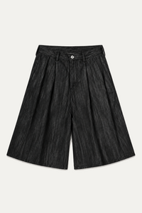 STRUCTURE 1.0 DENIM SHORTS | BLACK SLUB