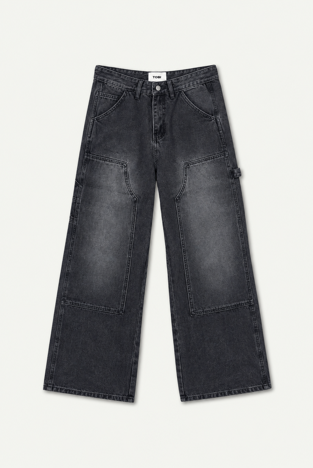 FORGE DOUBLE KNEE JEANS | FADED BLACK