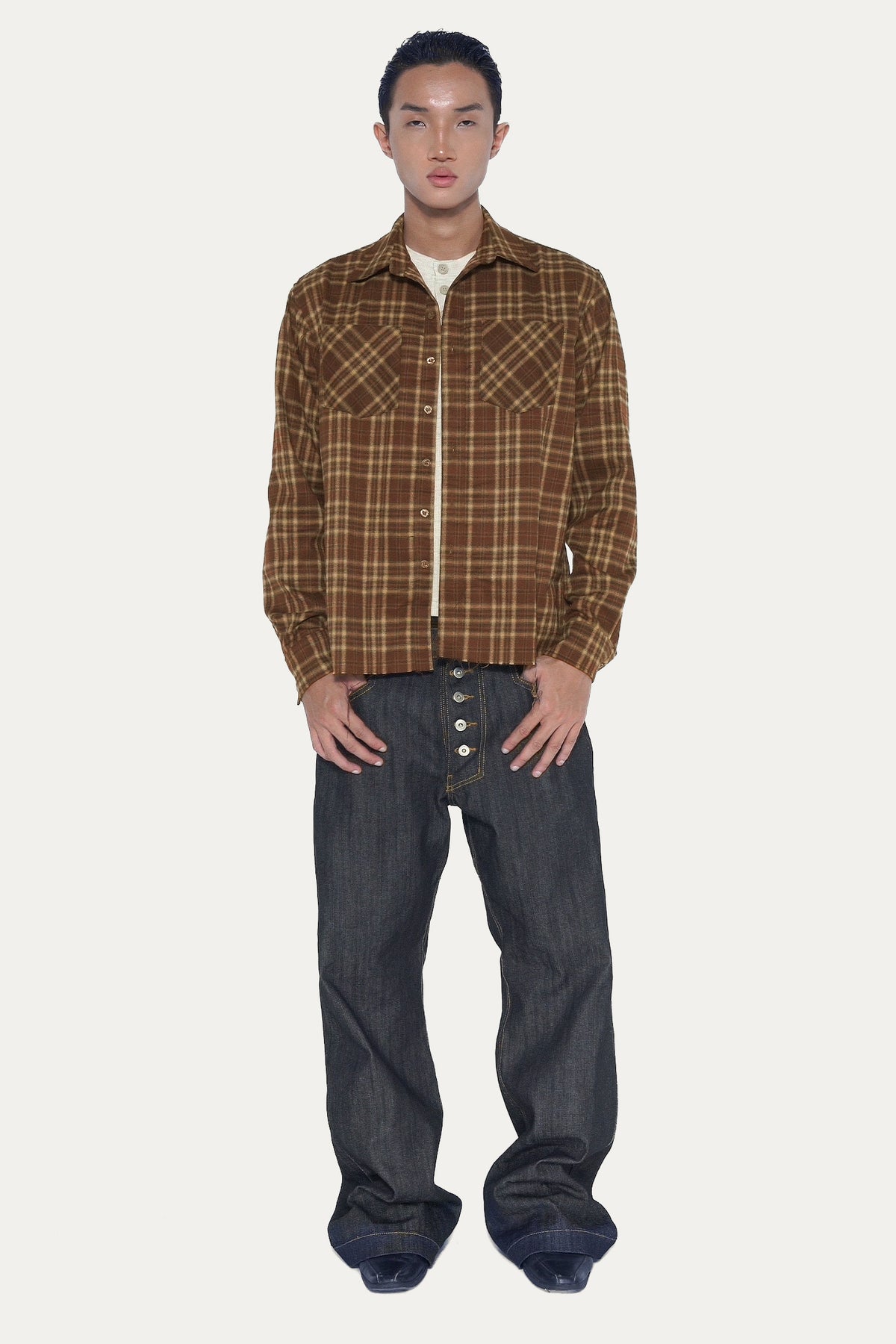MORROW FLANNEL SHIRT 1.0 | BROWN CHECK