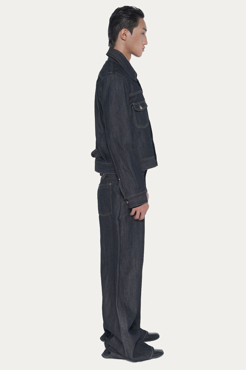 TYPE II 1.0 DENIM JACKET | BLUE BLACK SLUB