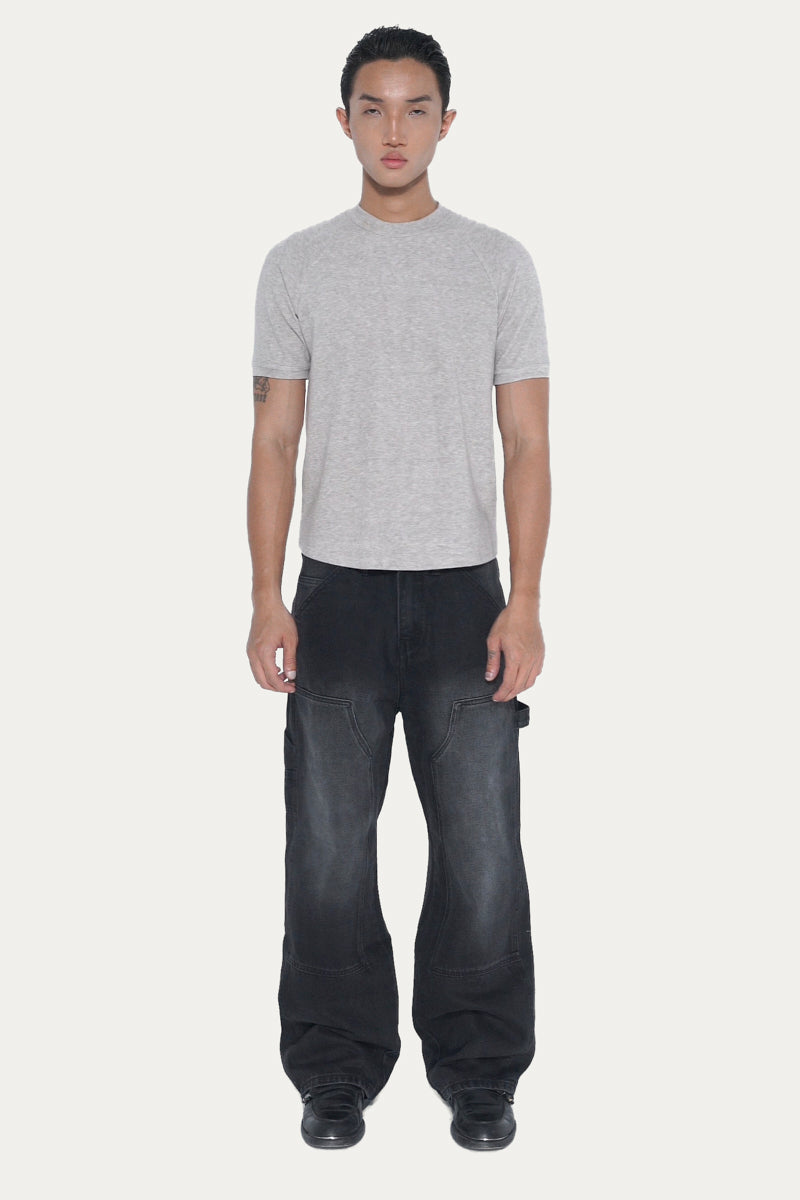 FORGE DOUBLE KNEE JEANS | FADED BLACK