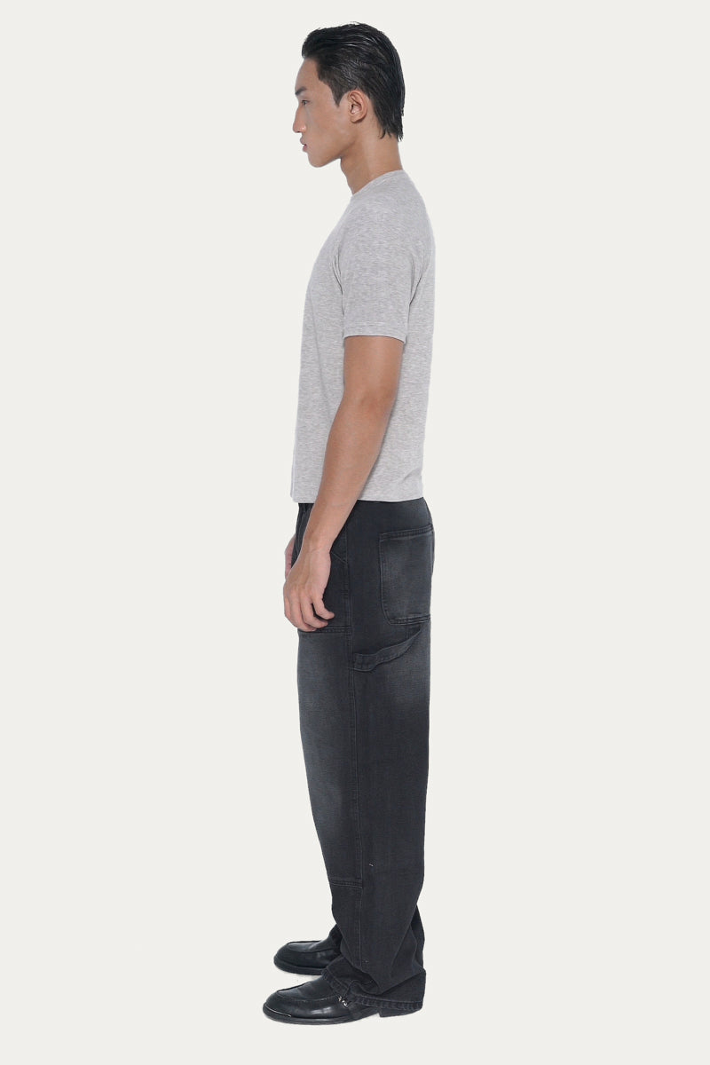 FORGE DOUBLE KNEE JEANS | FADED BLACK