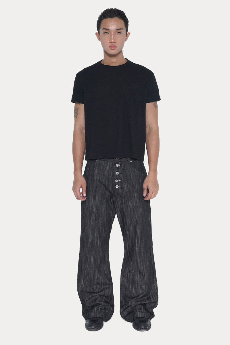 POCKET 1.0 T-SHIRT | BLACK SLUB
