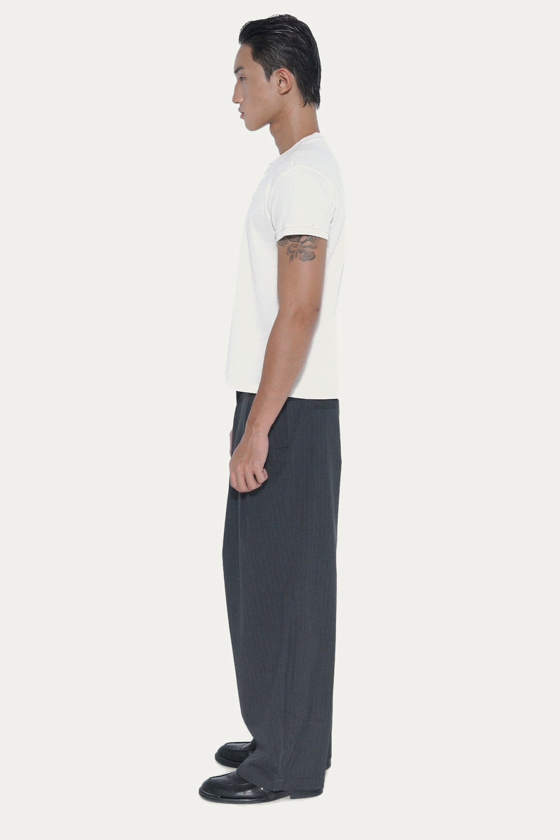 VAREL DOUBLE - PLEAT TROUSER | DARK GREY
