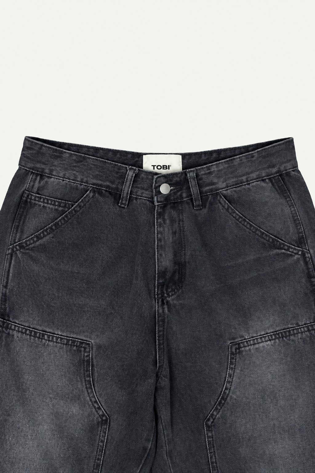 FORGE DOUBLE KNEE JEANS | FADED BLACK