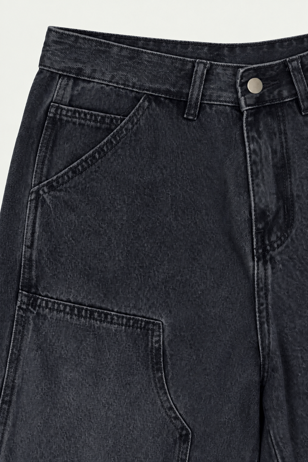 FORGE DOUBLE KNEE JEANS | FADED BLACK